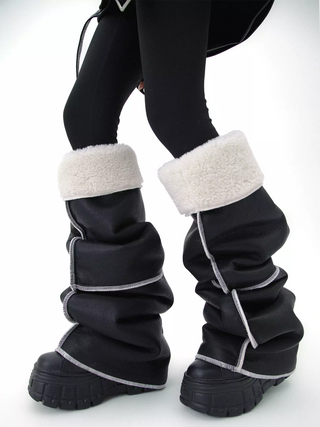 Leg Warmers - Shearling Trim