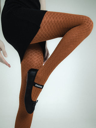 Tights - Diamond Check Pattern