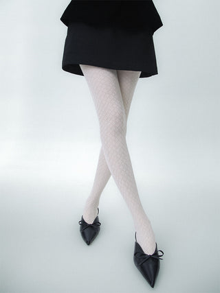 Tights - Diamond Check Pattern